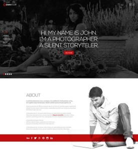 Photography PSD Template with Blog