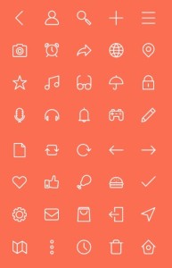 40 Outlined UI Icons PSD
