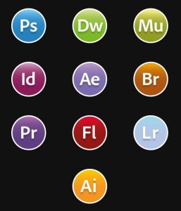 Flat and Round OS X Yosemite Adobe CC Icons