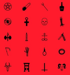 Satan's Icon Set Vector