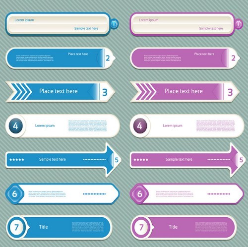 Simple Navigation Label Set Vector