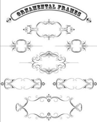Download Free Vintage Ornamental Frame Set Vector 01 - Free Vector ...