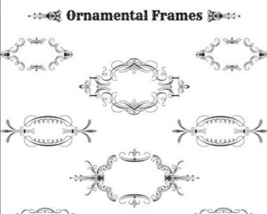 Vintage Ornamental Frame Set Vector 02