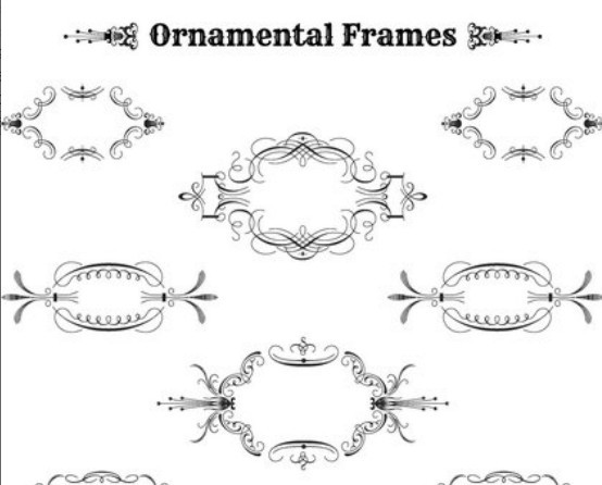Vintage Ornamental Frame Set Vector 02