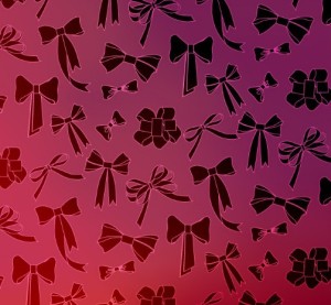 Seamless Cute Bows Pattern Vector