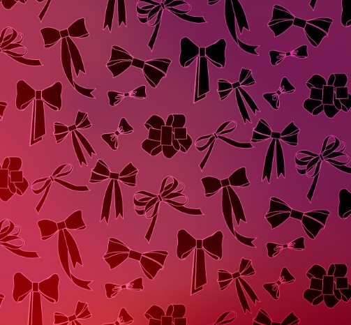 Seamless Cute Bows Pattern Vector