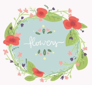 Vintage Watercolor Flowers Vector