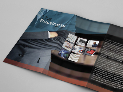 Tri-Fold Business Brochure Template Vector