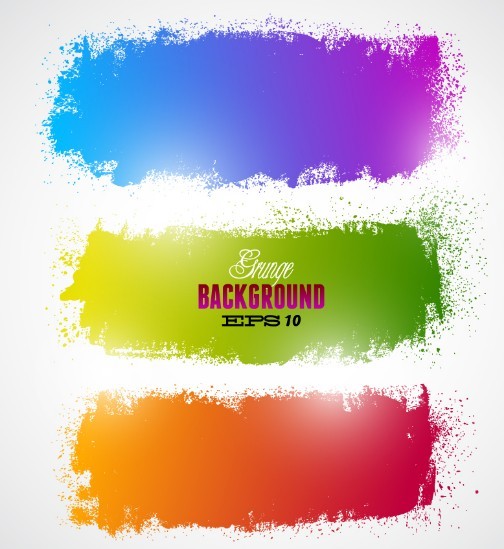 3 Colors Brushes Vector