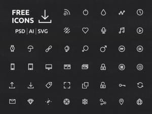 40 Outlined UI Icons