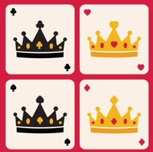 Flat Crown Poker Vector