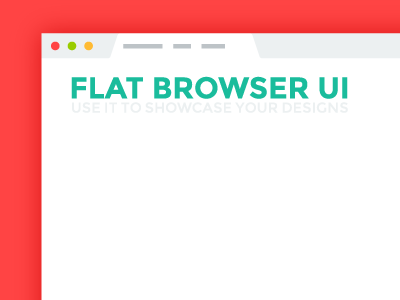 Flat Web Browser UI Template PSD