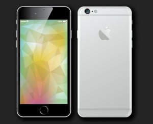 iPhone 6 Mockup Vector + 6 Backgrounds