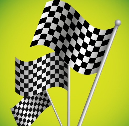 F1 Racing Flags Vector
