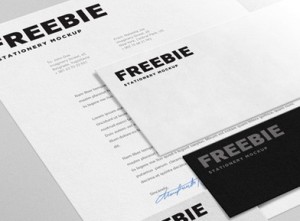 Minimal Stationery Design Mockup PSD