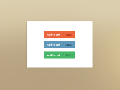 Flat Add To Cart Buttons PSD