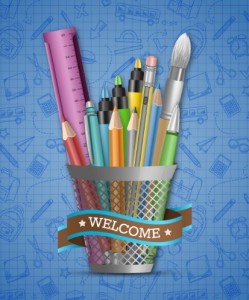 Plastic Penholder Vector Illustration