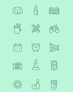 Fully Scalable Vector Line Icon Set