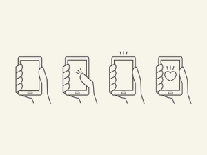 Mobile Phone In Hand Vector