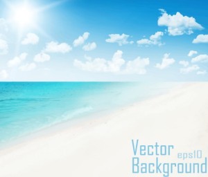 Sunny Beach Vector Background