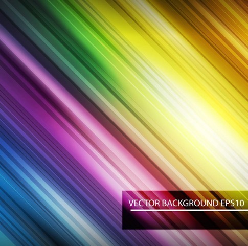 Abstract Rainbow Stripes Background Vector
