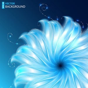 Sleek Blue Flower Vector