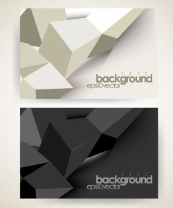 Abstract Dark & Light Polygon Backgrounds Vector
