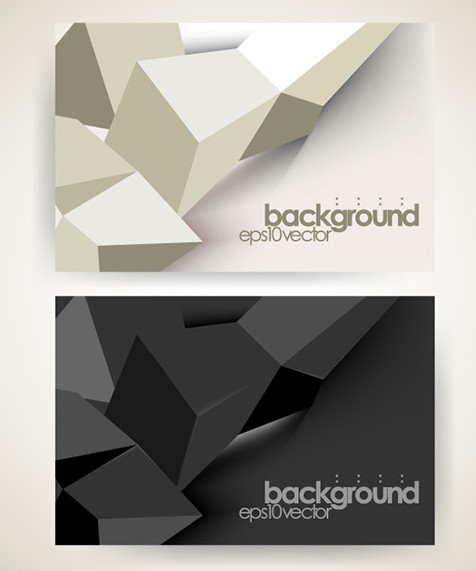 Abstract Dark & Light Polygon Backgrounds Vector