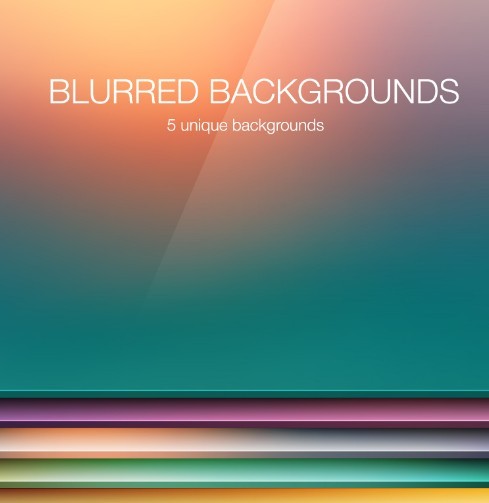 5 Unique Blurred Backgrounds Vector