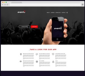 Evento Landing Page Template PSD