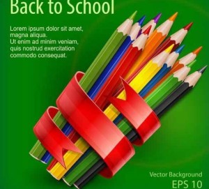 Back To School Colorful Pencils Vector
