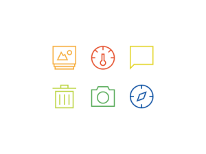 Compass Icon Set Vector