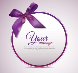 Velvet Ribbon Circle Frame Vector