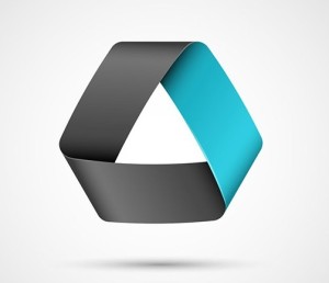 Blue Ribbon Logo Template Vector
