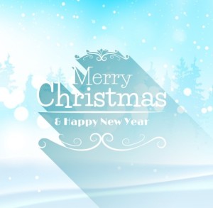 Long Shadow Christmas & New Year Background Vector
