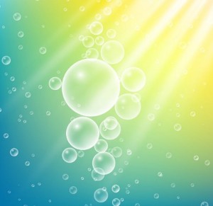 Beautiful Water Bubbles Background Vector