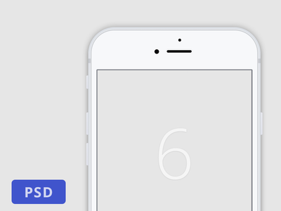 Minimalist White iPhone 6 Template PSD