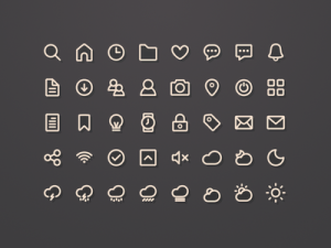 40 Vector Lined Icons