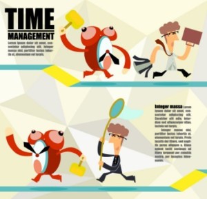 Cartoon Time Management Vector Illustration