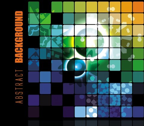 Colorful Abstract Blocks Background Vector 02