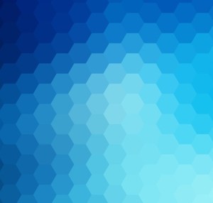Seamless Blue Hexagon Background Vector