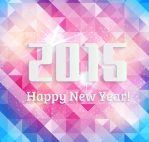 2015 Happy New Year Geometry Background Vector