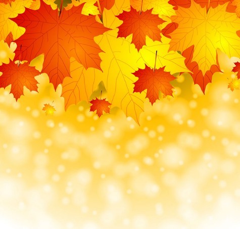 Fantasy Fall Maple Leaves Background Vector