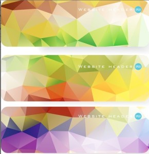 Colorful Polygon Banner Template Set 01