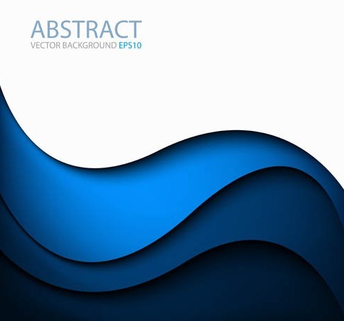 Blue Abstract Waves Background Vector