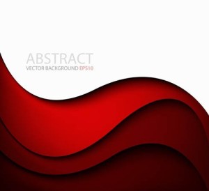 Red Abstract Waves Background Vector