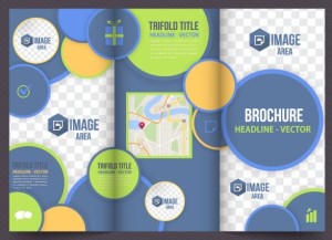 Business Tri-fold Brochure Template Vector