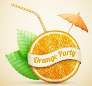 Orange Party Vector Illustration