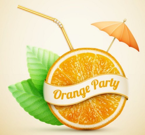 Orange Party Vector Illustration