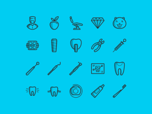 20 Dental Icons (PSD+Vector)